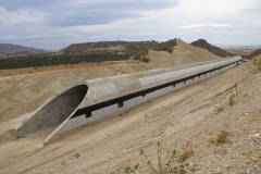 Falso túnel de Fuente Flores. 02/2024. Foto Adif Alta Velocidad.
